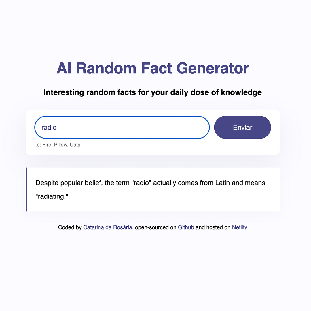 Ai Fact Generator Project