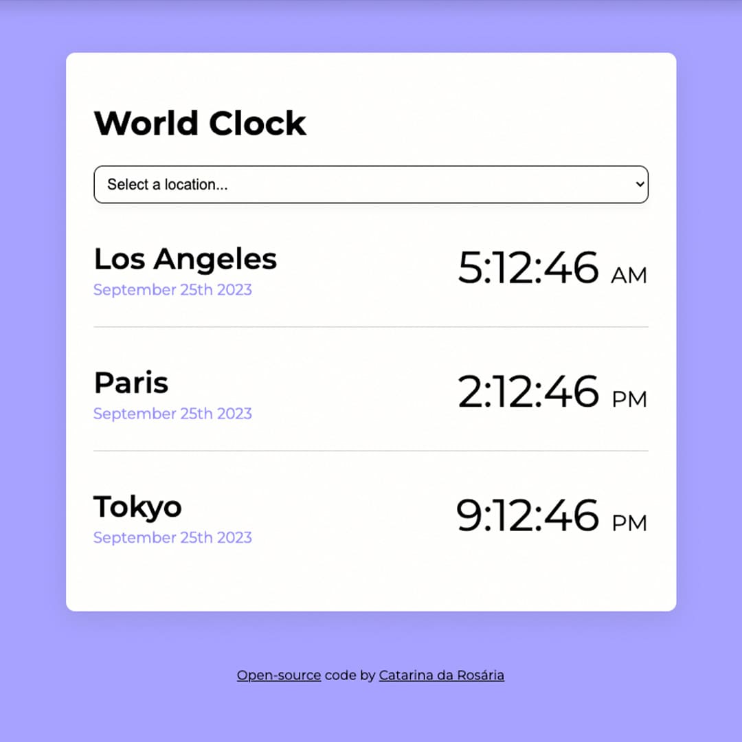 World Clock Project