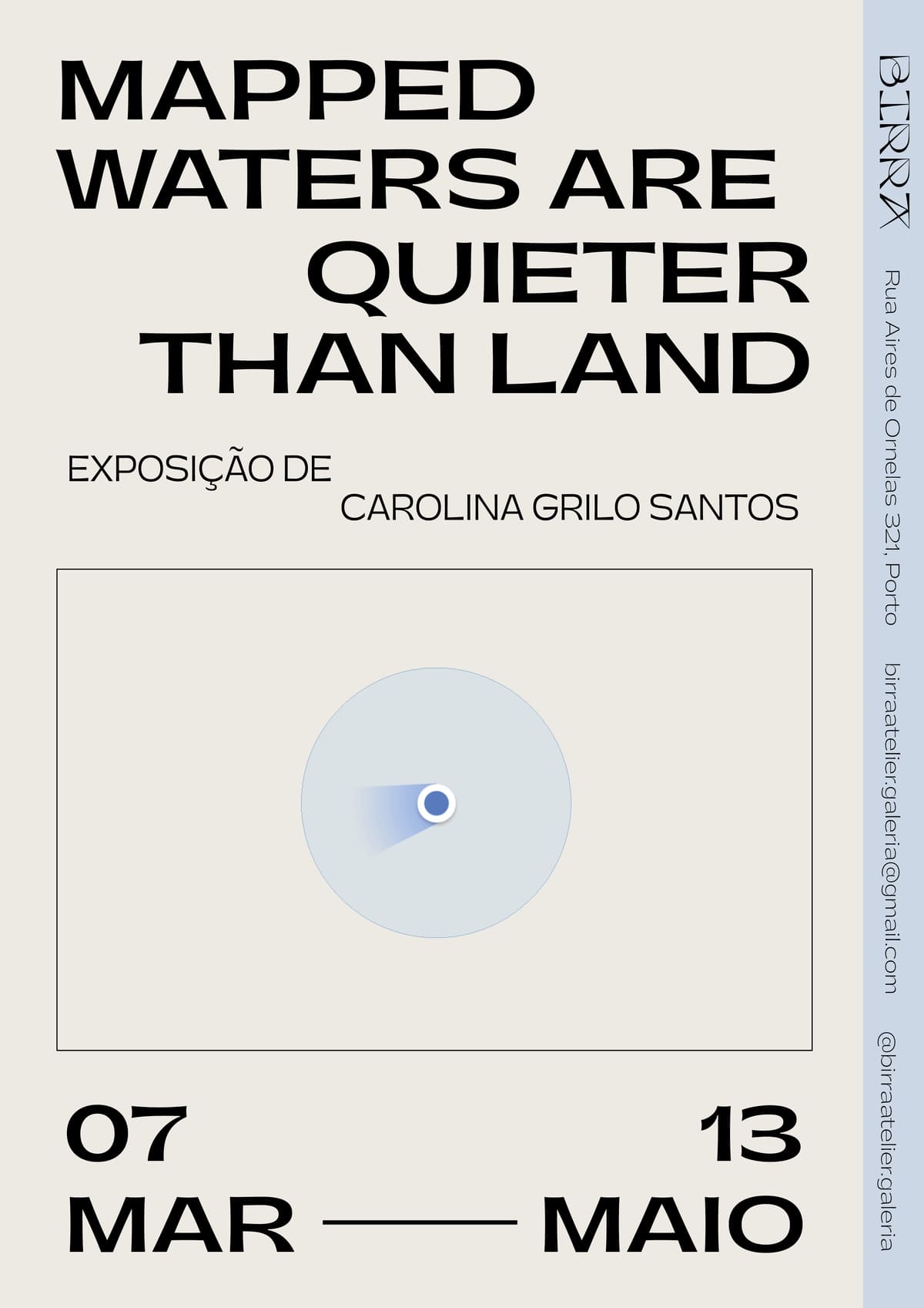 Poster Design for the event Mapped Waters are Quieter than Land