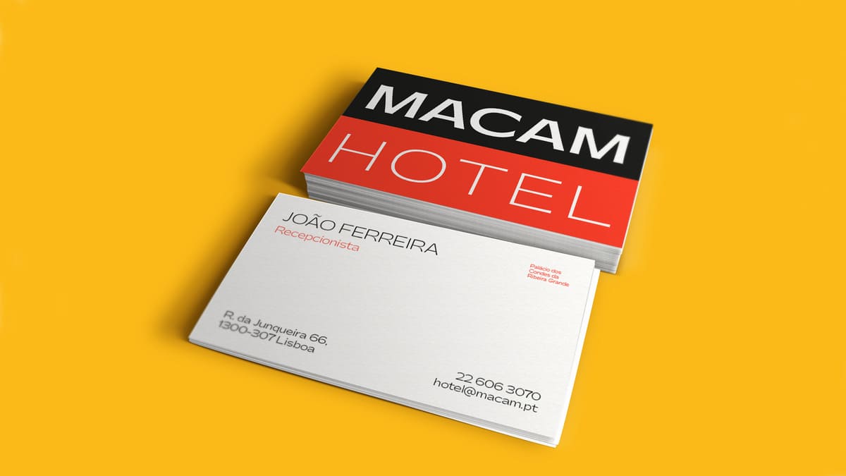 Mockup of the Business card (Hotel) - Macam