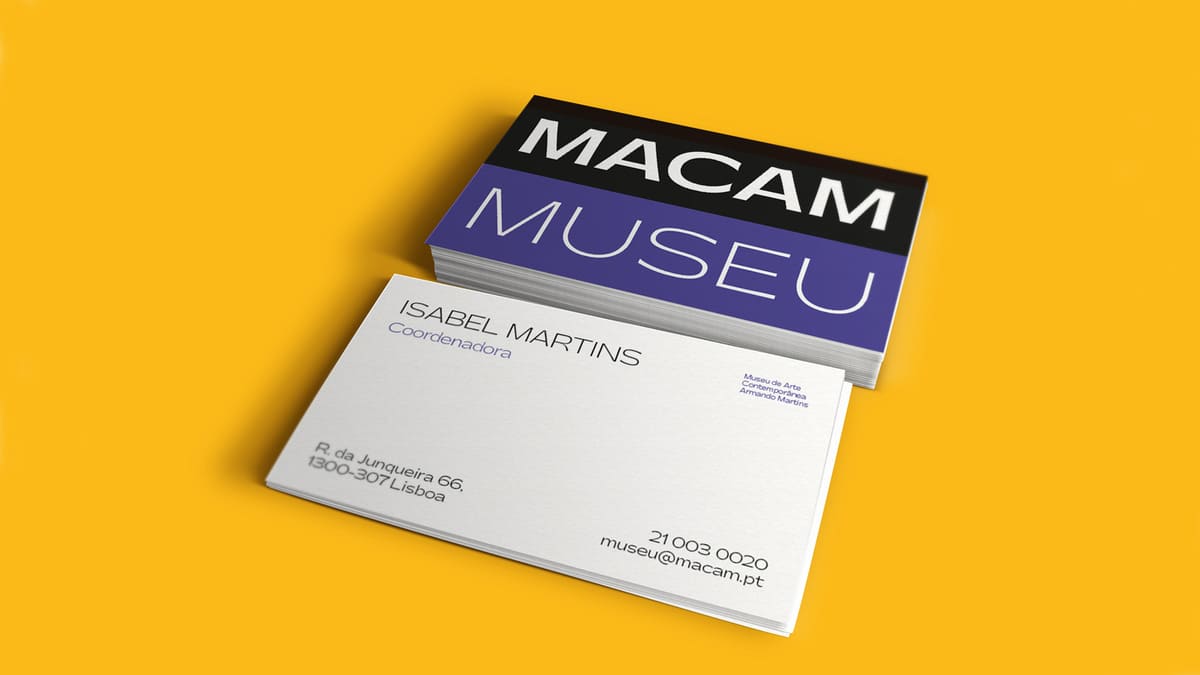 Mockup of the Business card (Museum) - Macam